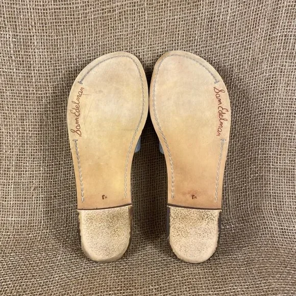 Sam Edelman sandals slides silver slippers women’s size 8.5 - Picture 5 of 7